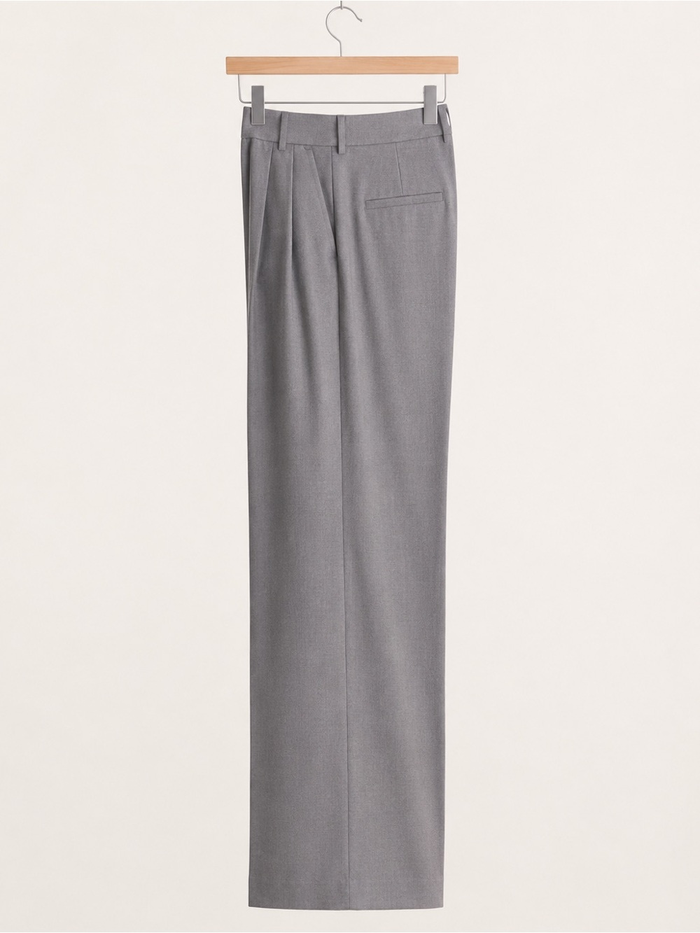 Abercrombie & Fitch Gray Tailored Wide Leg Trousers - Picture 2 of 5
